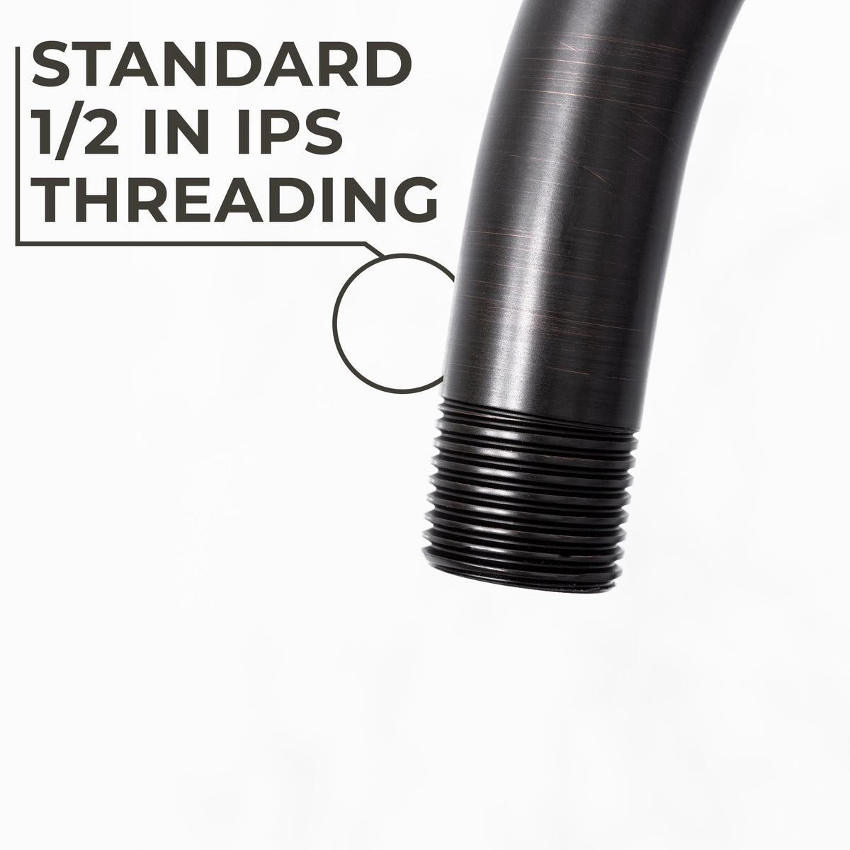 16 in. High-Arc Hook Shower Head Extension Arm (Oil-Rubbed Bronze Finish)