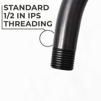 16 in. High-Arc Hook Shower Head Extension Arm (Oil-Rubbed Bronze Finish)