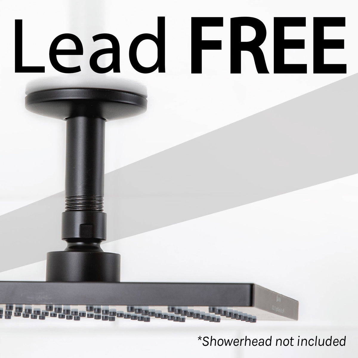 3 in. Shower Arm for Ceiling-Mounted Rainfall Showerhead (Black Finish)