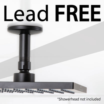 3 in. Shower Arm for Ceiling-Mounted Rainfall Showerhead (Black Finish)