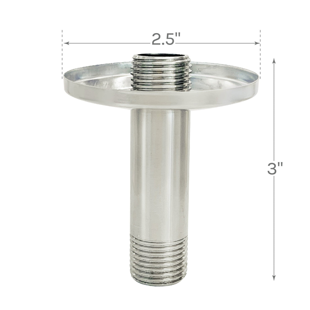 3 in. Shower Arm for Ceiling-Mounted Rainfall Showerhead (Brushed Nickel Finish)