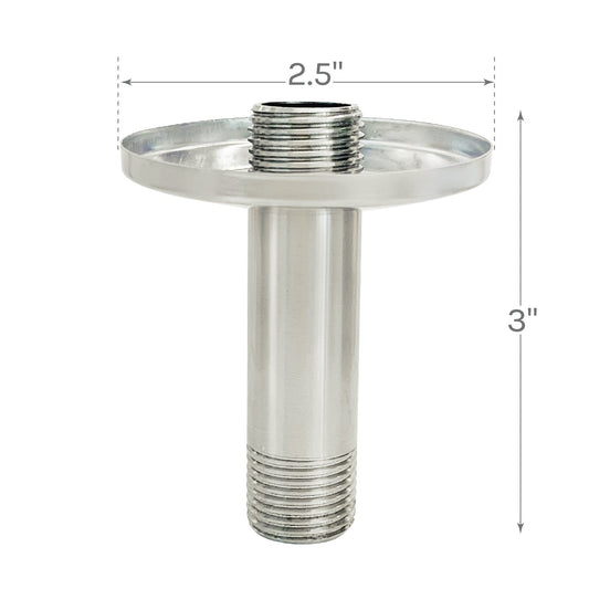 3 in. Shower Arm for Ceiling-Mounted Rainfall Showerhead (Brushed Nickel Finish)