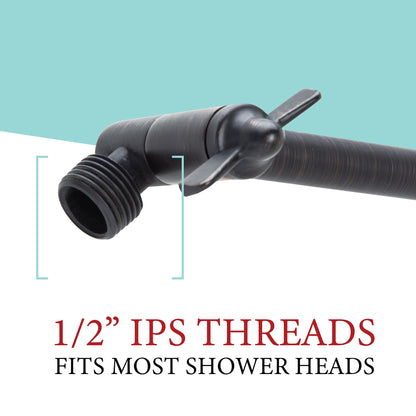 10 in. Solid Brass Shower Head Extension Arm (Oil-Rubbed Bronze Finish)
