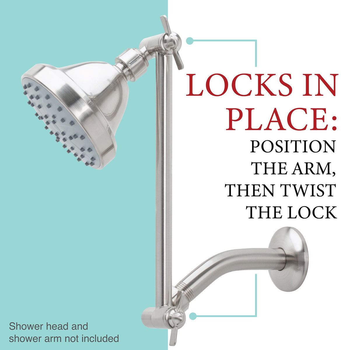 10 in. Solid Brass Shower Head Extension Arm (Stainless Steel Finish)