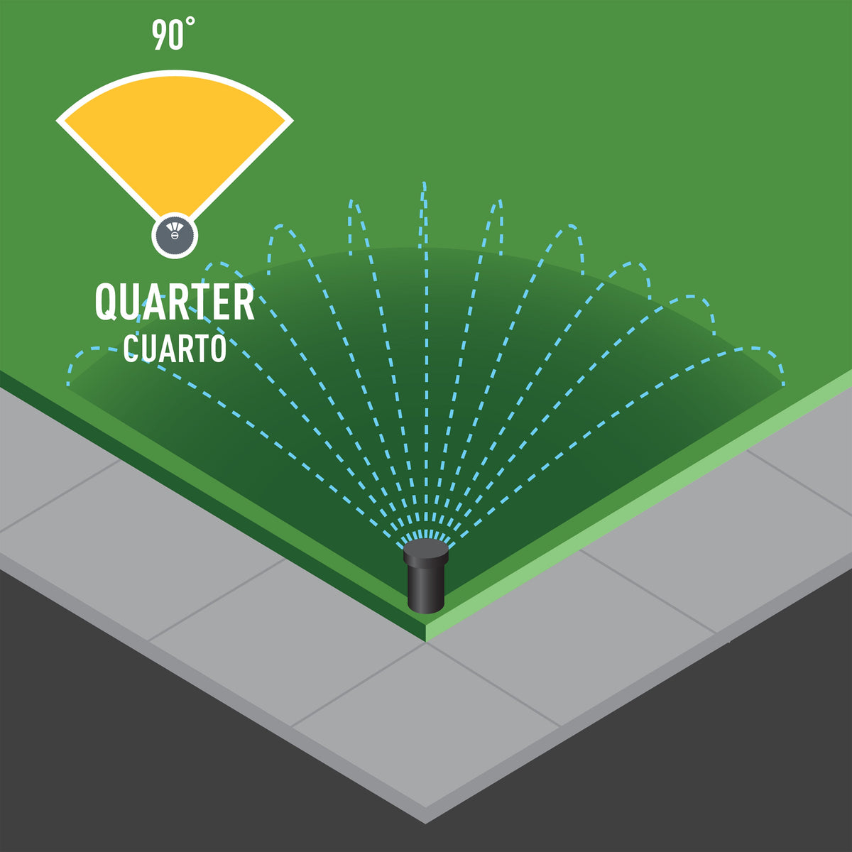 15 ft. Brass Full Pattern Spray Sprinkler Nozzle 53247