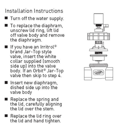 Jar Top Automatic Valve Diaphragm | 57473