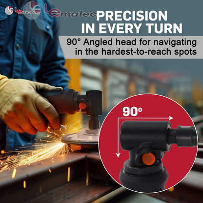 Professional Air Angle Die Grinder - 18,000 RPM with Spindle Lock-Out (LE-G1343L)