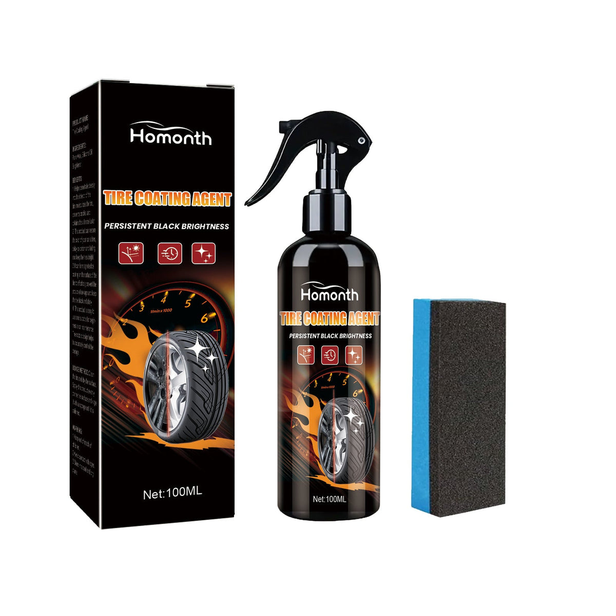 Tire Coating Agent, Automotive Tire Rim Brightening And Polishing Durable Maintenance Decontamination Cleaning Brightener