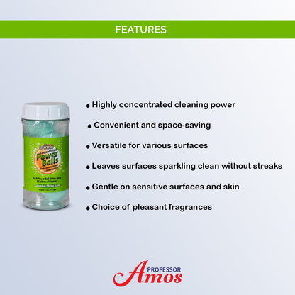 Professor Amos CONCENTRATED Cleaning Power Balls (Pack of 4)