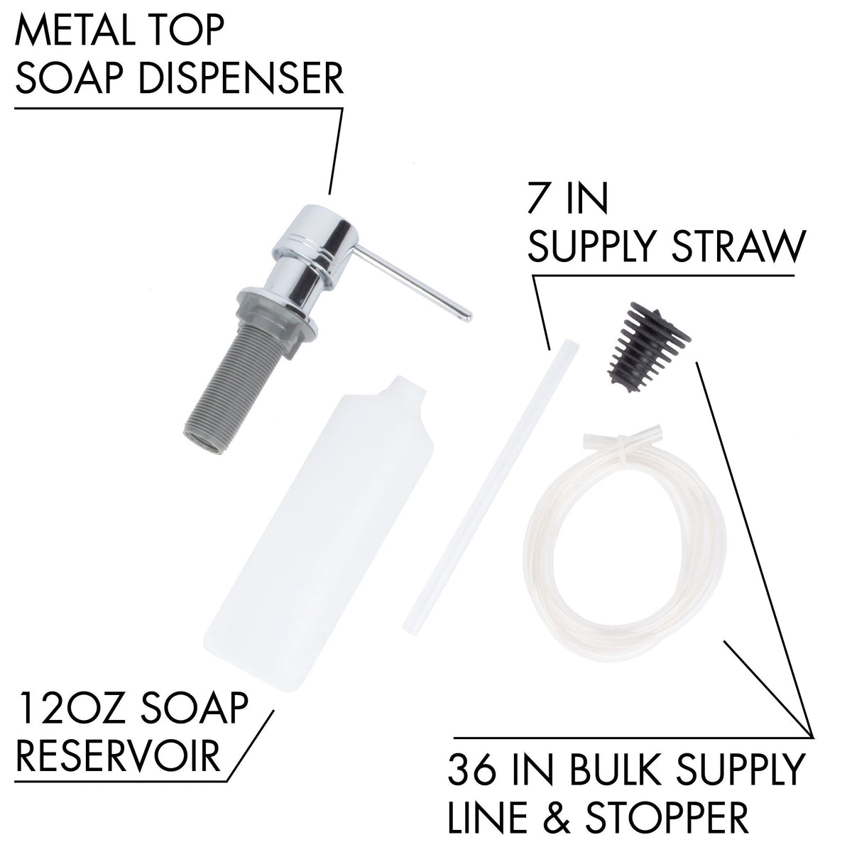 Laundry Tub Soap Dispenser (Chrome Finish)