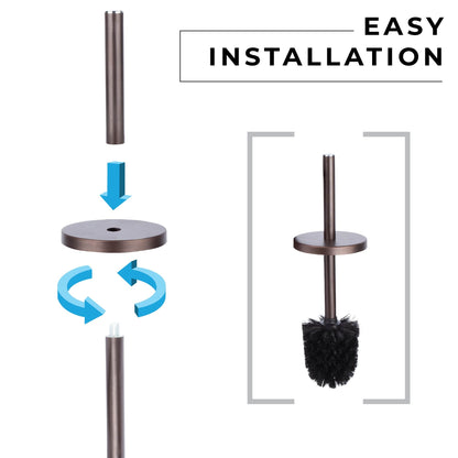 Toilet Brush and Holder (Bronze Finish)