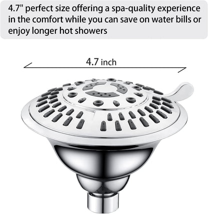 9-Spray Rain Shower Head-Angle Adjustable Fixed Shower Head