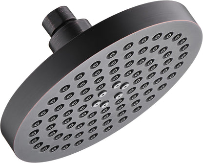 6 Inch Rainfall Shower Head with 2 Spray Settings, Adjustable Angle