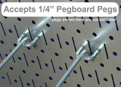 Pegboard Paint Supplies Organizer Kit - Metallic Toolboard & Black Accessories