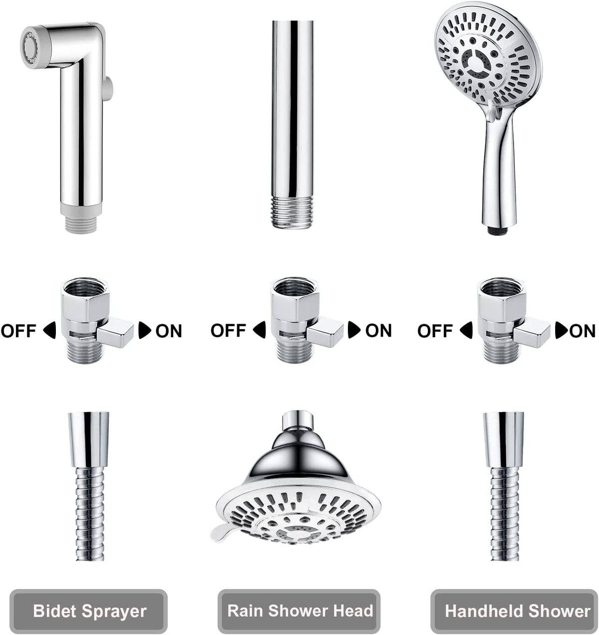Brass Shower Flow Control Valve with G1/2 Connections