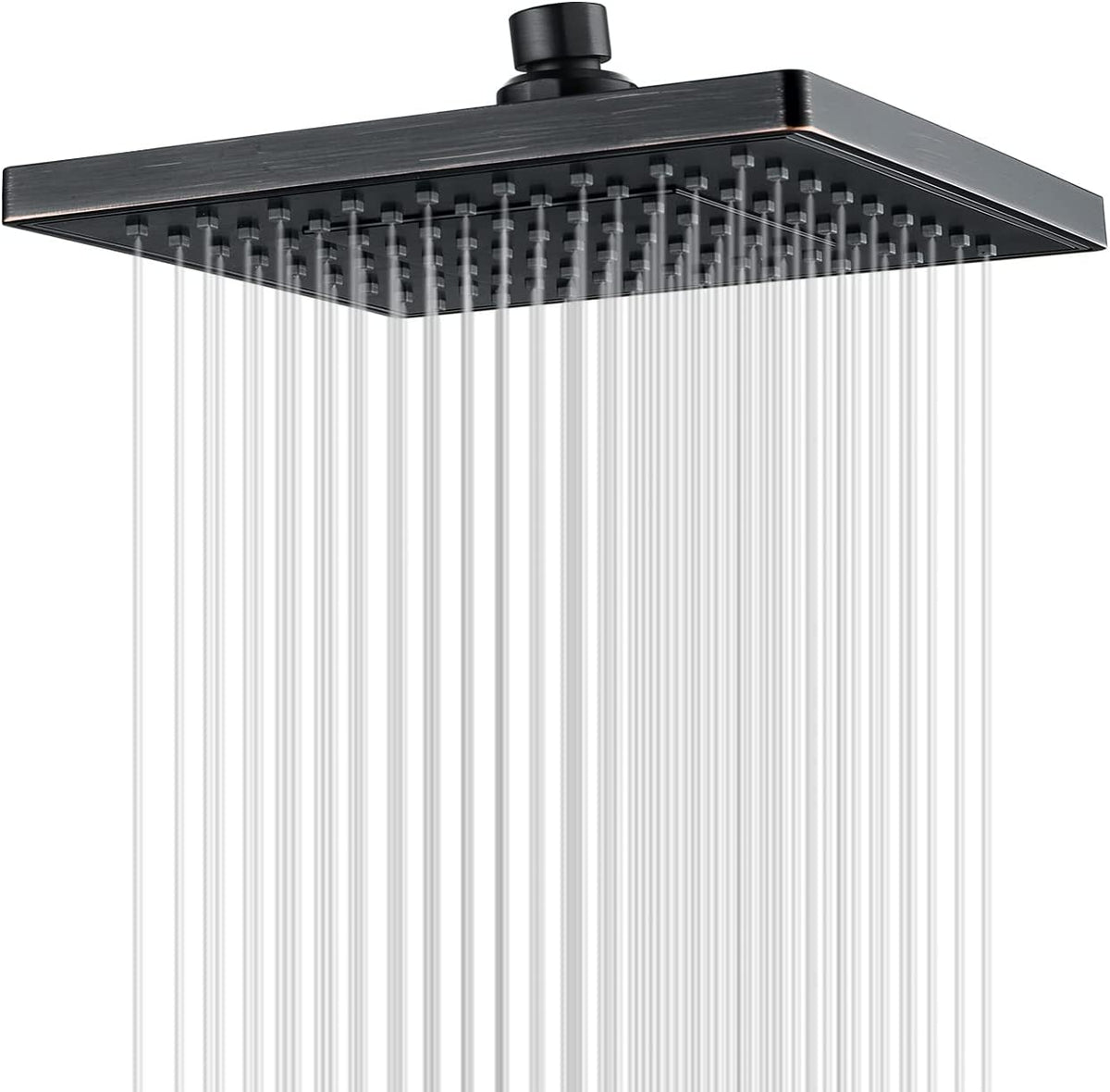 8 Inch Square Rainfall Shower Head with Angle Adjustable