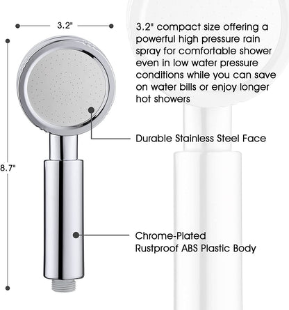 High Pressure Handheld Shower Head Kit, Handheld Shower with 60 Inch Hose and Bracket