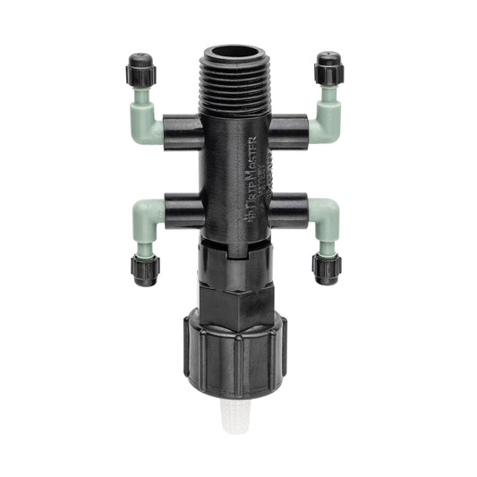 1/2" FPT x MPT x 1/4" Barb 4-Port Drip Manifold 67060