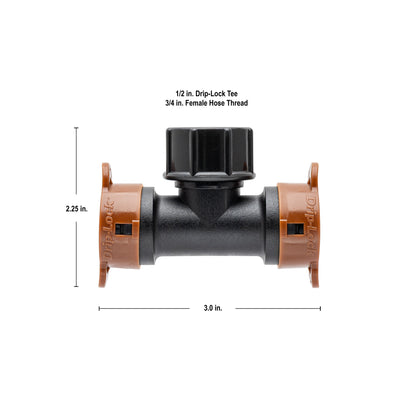 3/4" FHT Swivel x 1/2" Drip-Lock Tee 67496