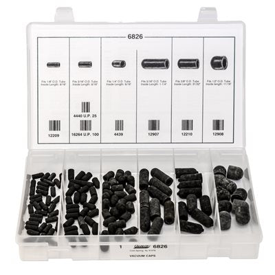 121 Piece Rubber Vacuum Cap Assortment