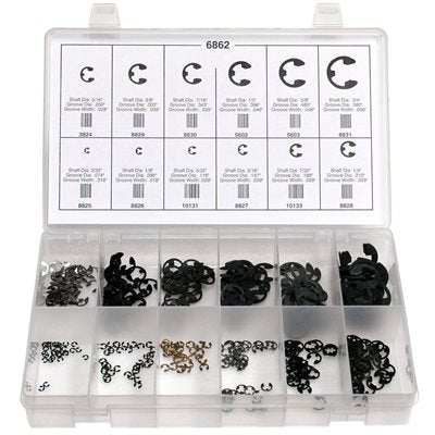 343 Piece "E" Type Retaining Ring Assortment