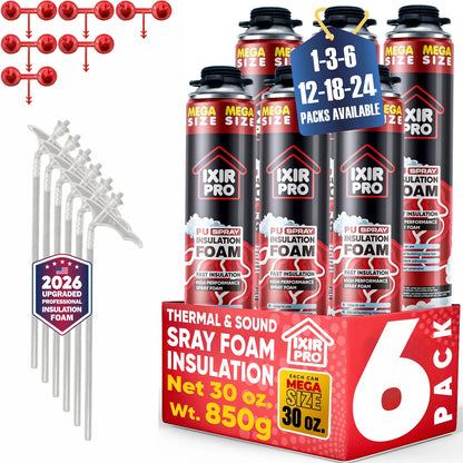 Mega Spray Foam Can - 30oz High Yield Insulation | IxirPro