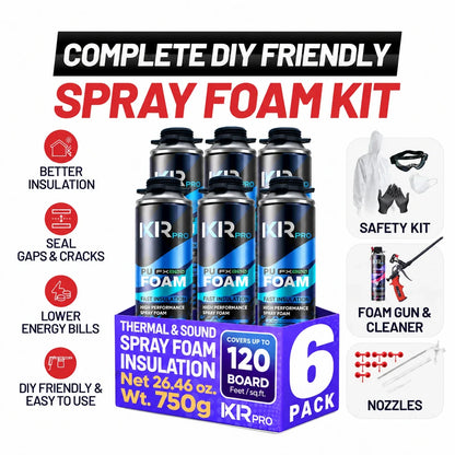 Spray Foam Insulation Complete Kit - DIY Closed Cell Sealant | IxirPro