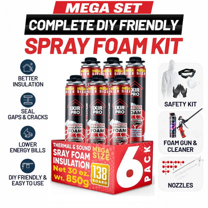 Complete DIY Closed - Cell Spray Foam Insulation Kit - Ixirpro