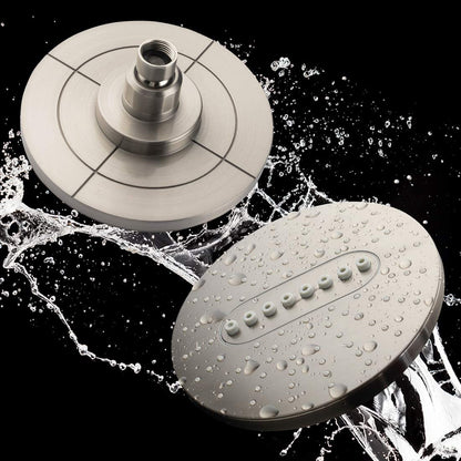 6.3" 2-Spray Rainfall Shower Head with Adjustable Angles