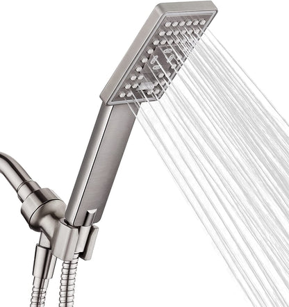 Square 3-Spray Handheld Shower Head Set with Hose and Shower Arm Mount Bracket