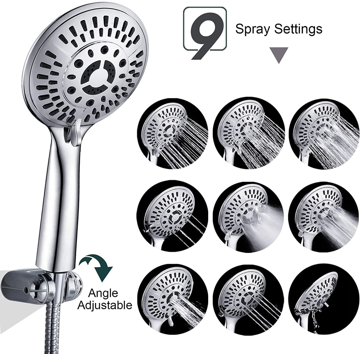 Dual Shower Head With High Rise Arm- Shower System with Valve and Trim Kit