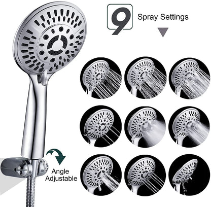 Dual Shower Head With High Rise Arm- Shower System with Valve and Trim Kit