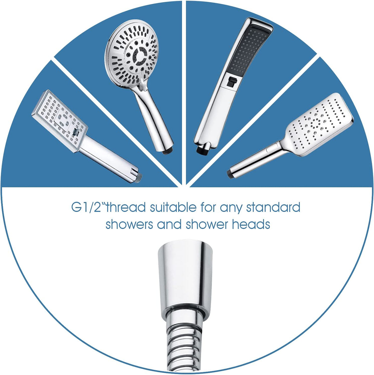 59 Inch Shower Hose For Hand Held Shower Heads-Stainless Steel Hose