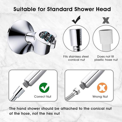 Suction Handheld Shower Head Holder with Dual Angle Positions, Wall Suction Bracket