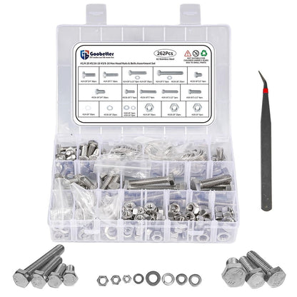 M6/M8/M10 Flange Bolt Kit (549PCS) | Hex Bolts, Nuts & Washers