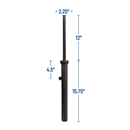 12"400 Series Spray Head w/15' Brass Adj Nozzle