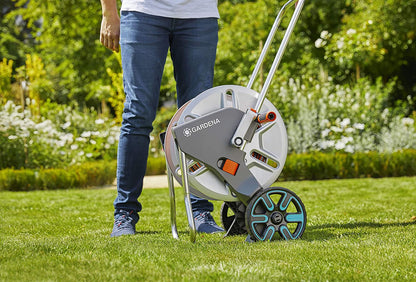 Metal Hose Cart with Easy Hose Guide, Including 82 ft ½” Hose