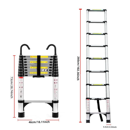 8.5FT Telescopic Ladder with Multi-Purpose Design – Aluminum Alloy