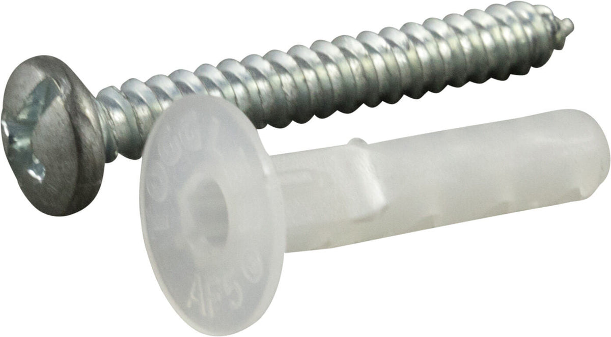 (AF8™) 5/16 ALLIGATOR® Anchor w/ Flange with #12 x 1 3/4 Combo Pan Self Tapping Screws Zinc (20 Pcs)