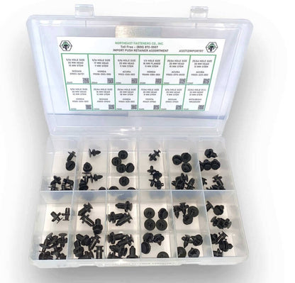 96 Piece Toyota, Honda, Acura, and Nissan Push Retainer Assortment Starter Kit