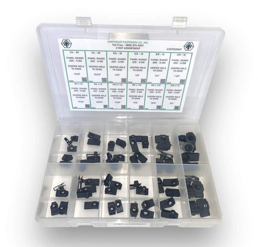 60 Piece U-Nut Assortment Starter Kit