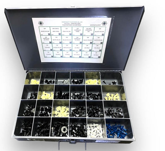 240 Piece Push Retainer Assortment Refill