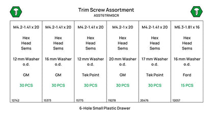 165 Piece Trim Screw Assortment Starter Kit