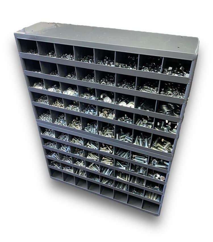 2,655 Piece Grade 5 Hex Head Cap Screw Assortment Refill