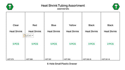25 Piece Commercial Grade Heat Shrink Tubing Assortment Starter Kit