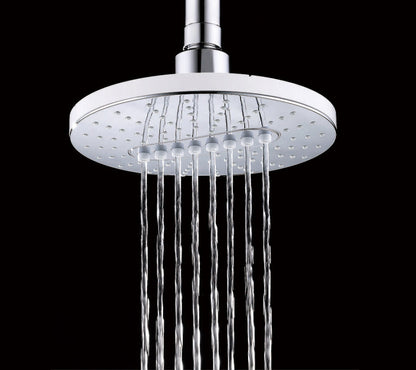 6.3" 2-Spray Rainfall Shower Head with Adjustable Angles