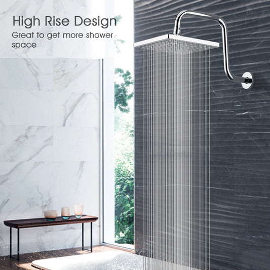13-Inch S-Shaped Shower Arm Extension for Rainfall Shower Heads