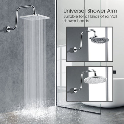 13-Inch S-Shaped Shower Arm Extension for Rainfall Shower Heads