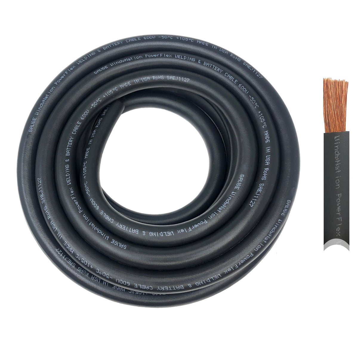 1/0 Gauge Pure Copper Ultra Flexible Welding & Battery Cable