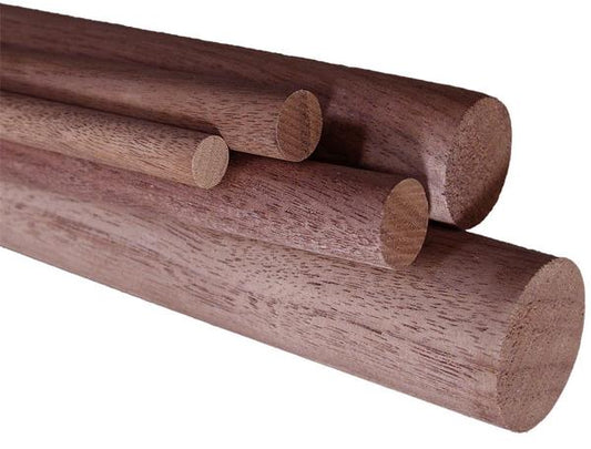 VENTRAL 3/4 Inch (0.75) Walnut Dowel Rod Sticks Unfinished Wood for Hobby Crafts